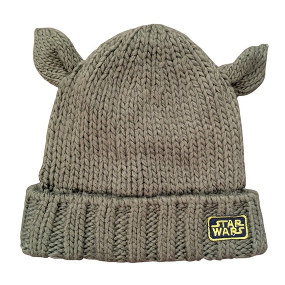 GAP Other - Star Wars Yoda Grogu‎ Hat GAP Kids Olive Green Knit Beanie with Ears Toddler S/M